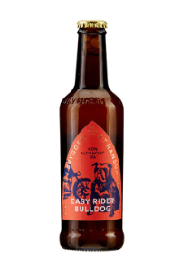 A bottle of Easy Rider Bulldog